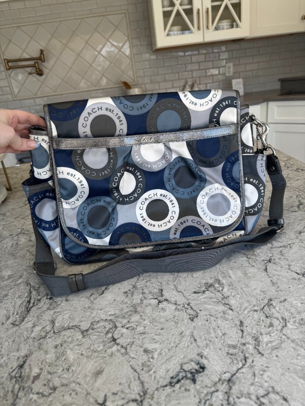 Coach Multi-shade blue Messenger/ Diaper Bag